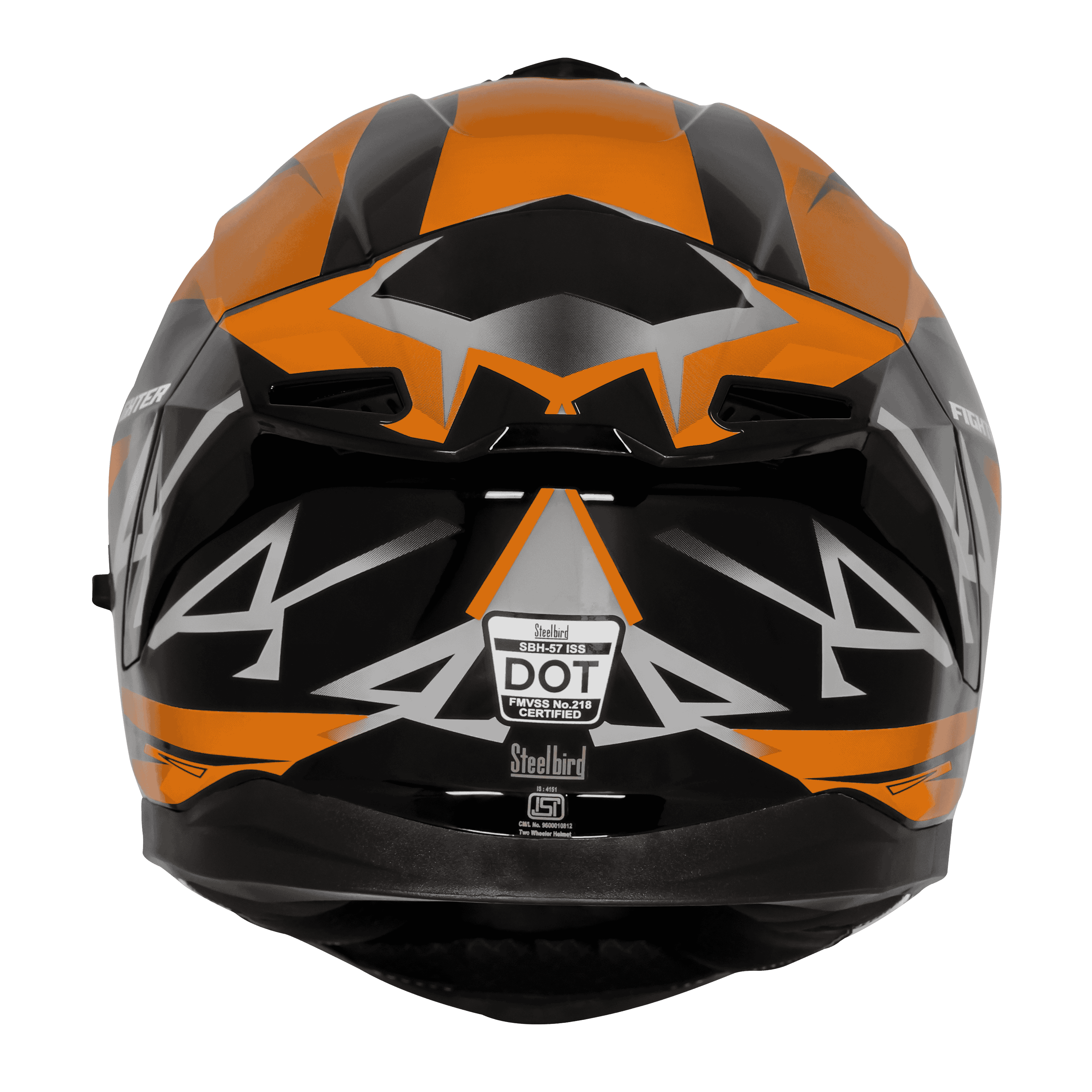 SBH-57 ISS FIGHTER F4 MAT BLACK WITH ORANGE